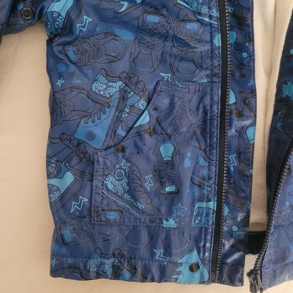Athletic Works Kids' Rain Coat Jacket Fleece Lined Size 12M Baby Blue - Picture 7 of 7